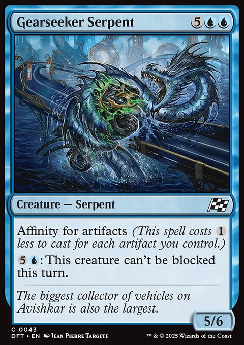 Gearseeker Serpent, Aetherdrift #43, Magic: The Gathering card