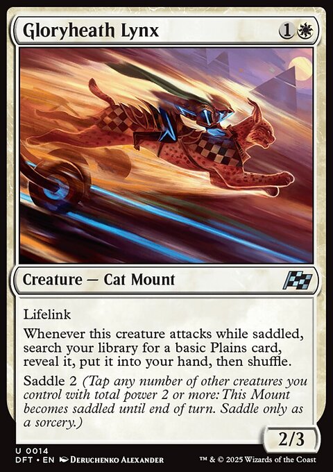 Gloryheath Lynx, Aetherdrift #14, Magic: The Gathering card