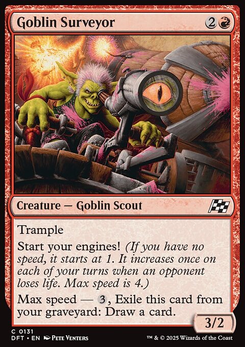 Goblin Surveyor, Aetherdrift #131, Magic: The Gathering card