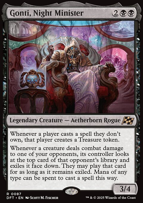 Gonti, Night Minister, Aetherdrift #87, Magic: The Gathering card