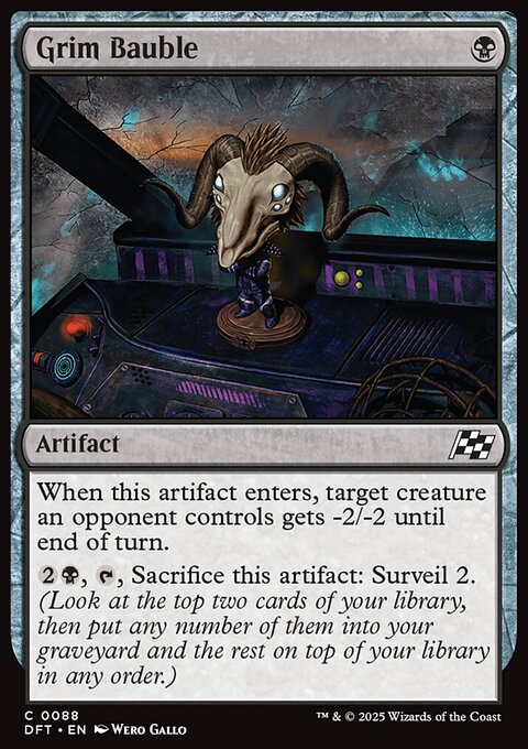 Grim Bauble, Aetherdrift #88, Magic: The Gathering card