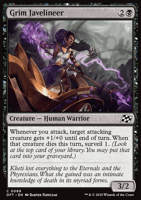 Grim Javelineer, Aetherdrift #89, Magic: The Gathering card
