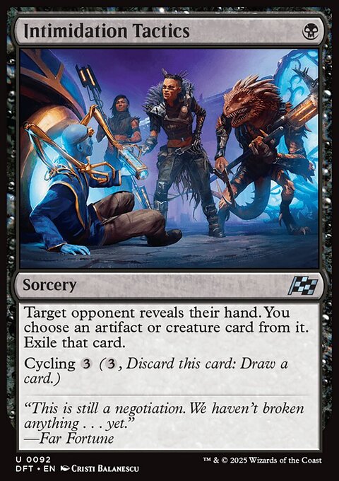 Intimidation Tactics, Aetherdrift #92, Magic: The Gathering card