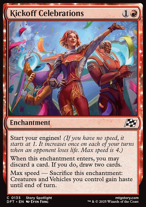 Kickoff Celebrations, Aetherdrift #135, Magic: The Gathering card