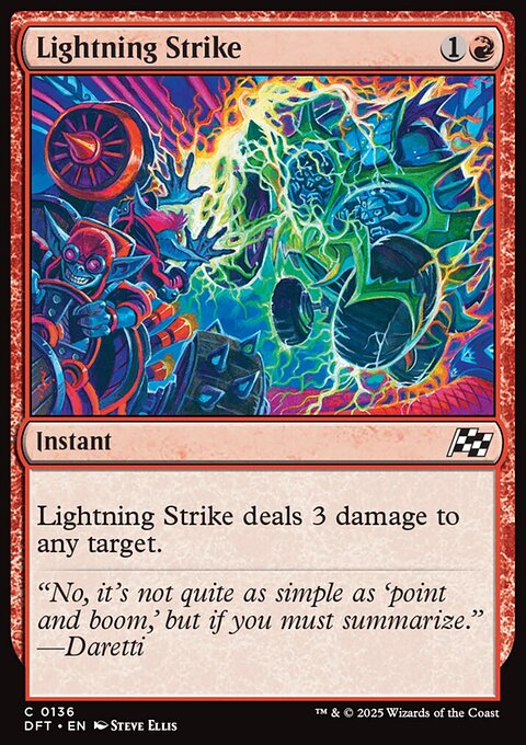 Lightning Strike, Aetherdrift #136, Magic: The Gathering card