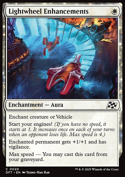 Lightwheel Enhancements, Aetherdrift #20, Magic: The Gathering card