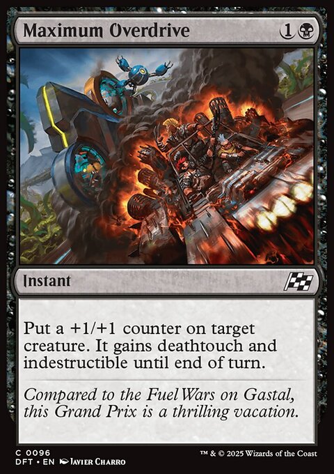 Maximum Overdrive, Aetherdrift #96, Magic: The Gathering card