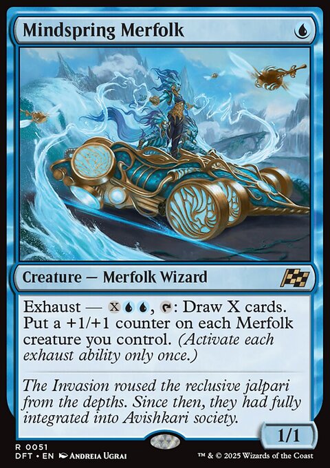 Mindspring Merfolk, Aetherdrift #51, Magic: The Gathering card