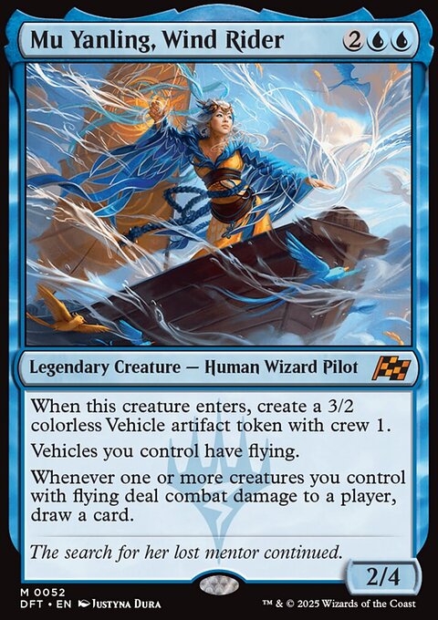 Mu Yanling, Wind Rider, Aetherdrift #52, Magic: The Gathering card