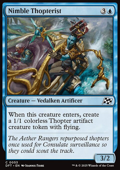 Nimble Thopterist, Aetherdrift #53, Magic: The Gathering card