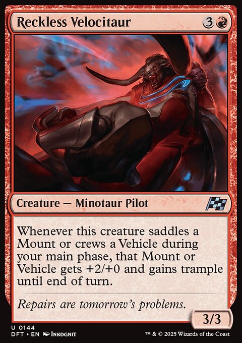 Reckless Velocitaur, Aetherdrift #144, Magic: The Gathering card