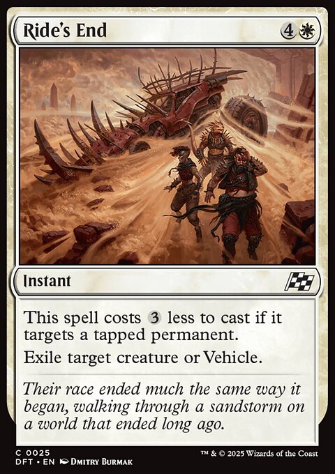 Ride's End, Aetherdrift #25, Magic: The Gathering card