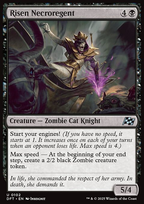 Risen Necroregent, Aetherdrift #102, Magic: The Gathering card