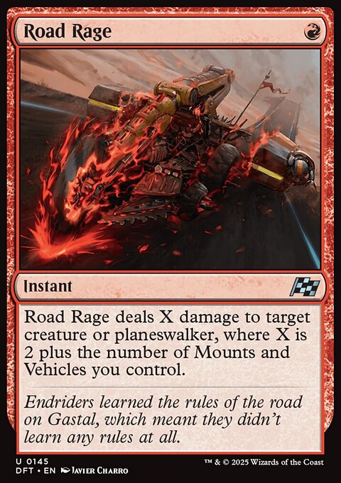 Road Rage, Aetherdrift #145, Magic: The Gathering card