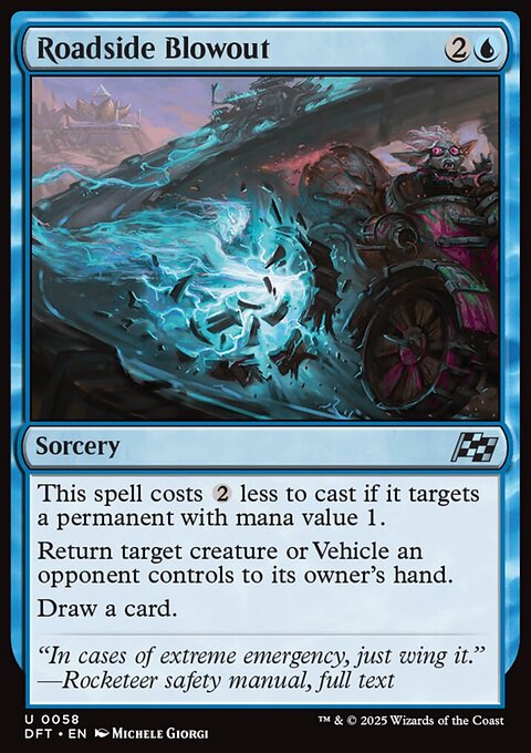 Roadside Blowout, Aetherdrift #58, Magic: The Gathering card