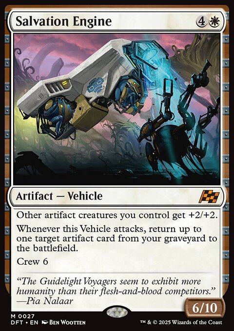 Salvation Engine, Aetherdrift #27, Magic: The Gathering card