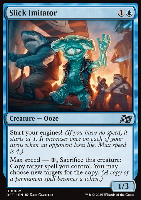 Slick Imitator, Aetherdrift #62, Magic: The Gathering card