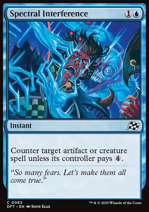 Spectral Interference, Aetherdrift #63, Magic: The Gathering card