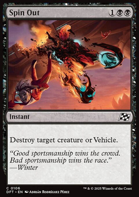 Spin Out, Aetherdrift #106, Magic: The Gathering card