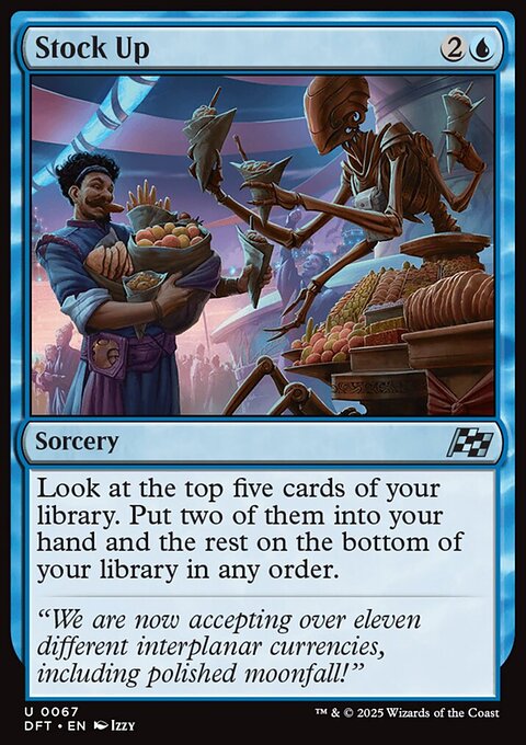 Stock Up, Aetherdrift #67, Magic: The Gathering card
