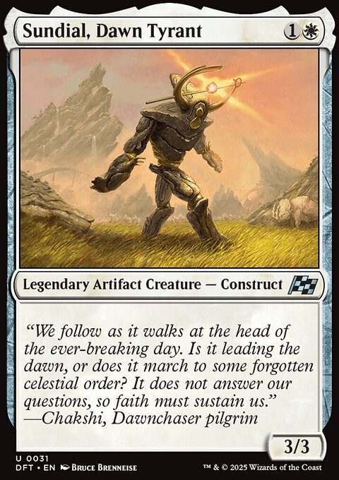 Sundial, Dawn Tyrant, Aetherdrift #31, Magic: The Gathering card