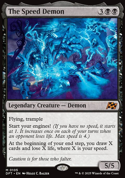 The Speed Demon, Aetherdrift #105, Magic: The Gathering card