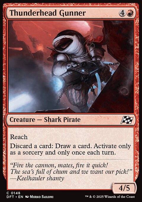 Thunderhead Gunner, Aetherdrift #148, Magic: The Gathering card
