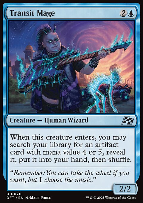 Transit Mage, Aetherdrift #70, Magic: The Gathering card