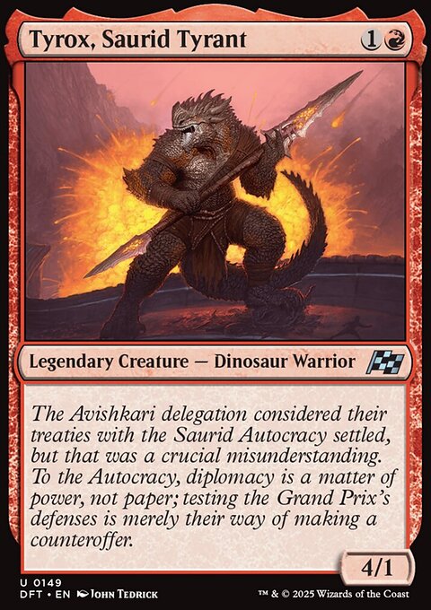 Tyrox, Saurid Tyrant, Aetherdrift #149, Magic: The Gathering card