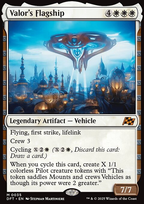 Valor's Flagship, Aetherdrift #35, Magic: The Gathering card