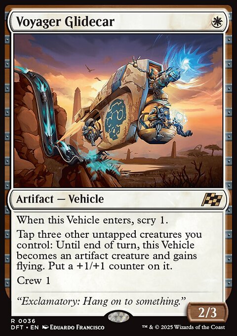 Voyager Glidecar, Aetherdrift #36, Magic: The Gathering card
