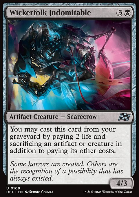 Wickerfolk Indomitable, Aetherdrift #109, Magic: The Gathering card