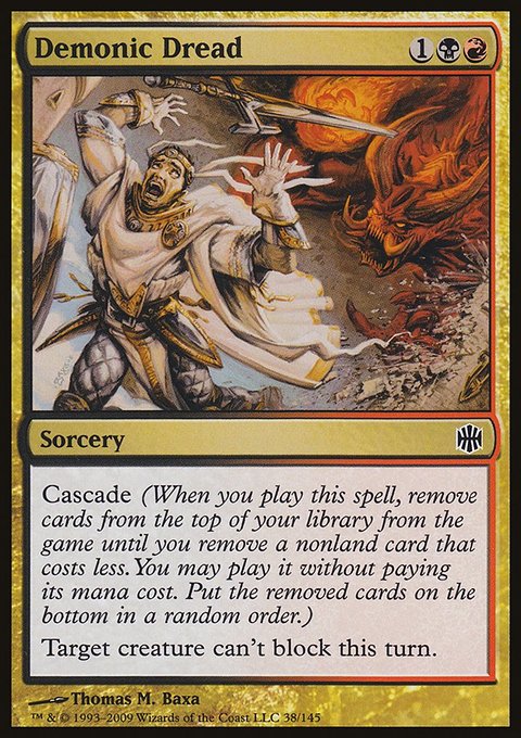 Demonic Dread, Alara Reborn #38, Magic: The Gathering card