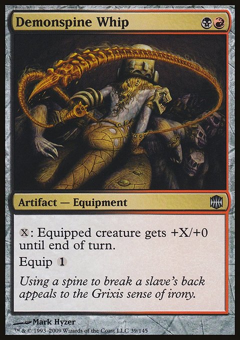 Demonspine Whip, Alara Reborn #39, Magic: The Gathering card