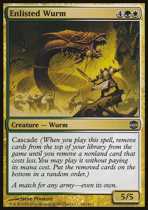Enlisted Wurm, Alara Reborn #68, Magic: The Gathering card