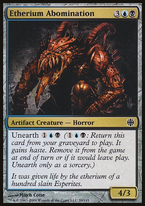 Etherium Abomination, Alara Reborn #20, Magic: The Gathering card