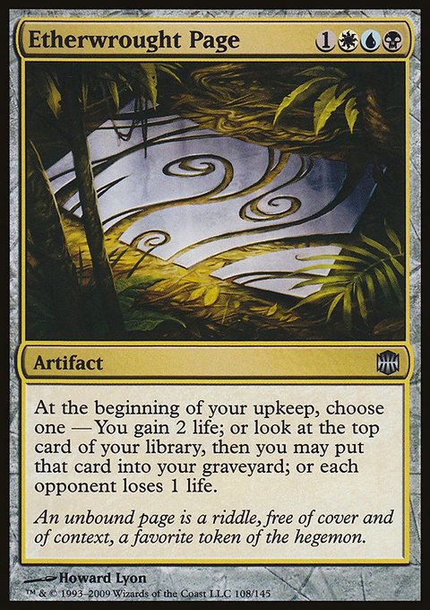 Etherwrought Page, Alara Reborn #108, Magic: The Gathering card