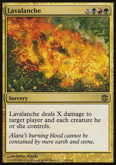 Lavalanche, Alara Reborn #118, Magic: The Gathering card