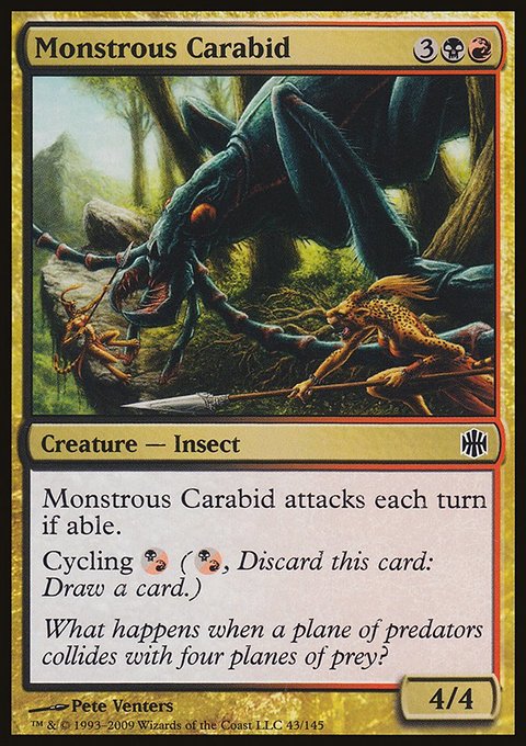 Monstrous Carabid, Alara Reborn #43, Magic: The Gathering card