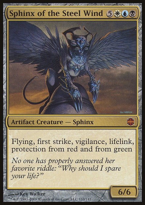 Sphinx of the Steel Wind, Alara Reborn #110, Magic: The Gathering card