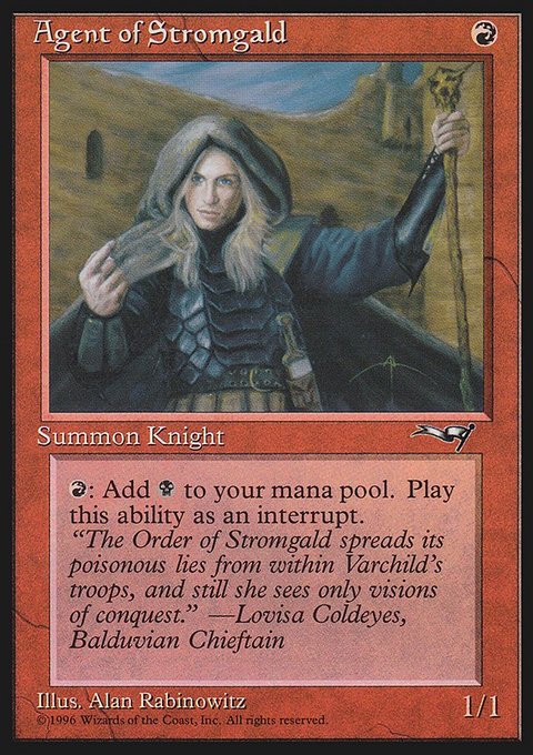 Agent of Stromgald, Alliances #64a, Magic: The Gathering card