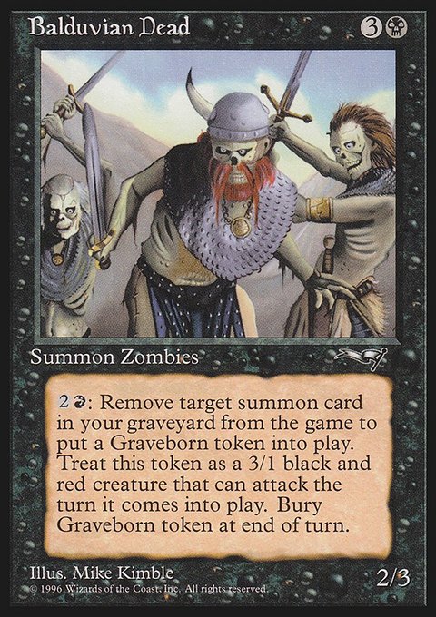 Balduvian Dead, Alliances #43, Magic: The Gathering card