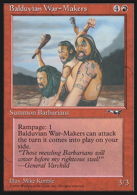 Balduvian War-Makers, Alliances #66a, Magic: The Gathering card