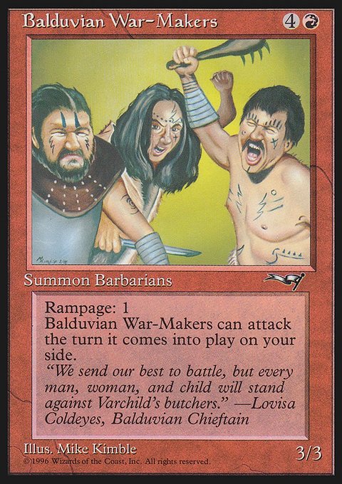 Balduvian War-Makers, Alliances #66b, Magic: The Gathering card