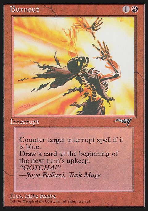 Burnout, Alliances #68, Magic: The Gathering card