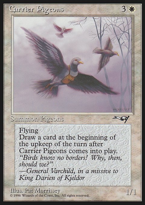 Carrier Pigeons, Alliances #1a, Magic: The Gathering card