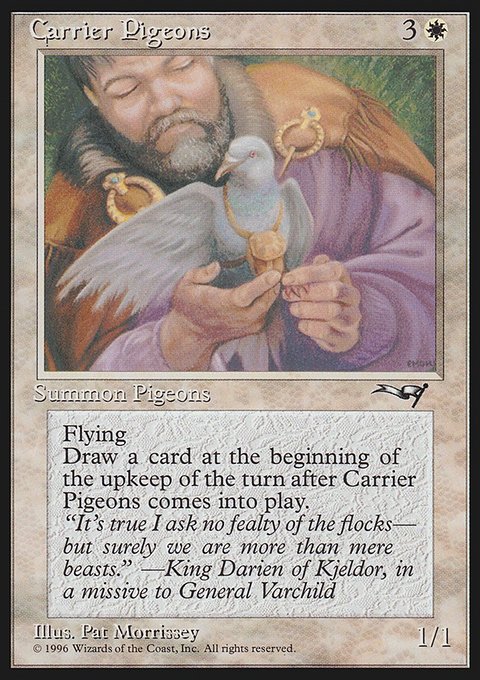 Carrier Pigeons, Alliances #1b, Magic: The Gathering card