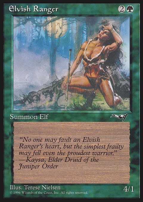 Elvish Ranger, Alliances #88a, Magic: The Gathering card