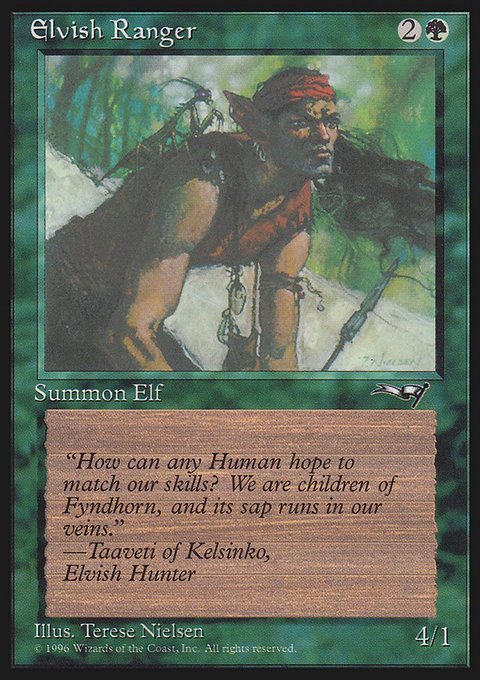 Elvish Ranger, Alliances #88b, Magic: The Gathering card