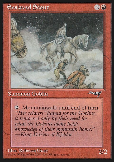 Enslaved Scout, Alliances #71a, Magic: The Gathering card
